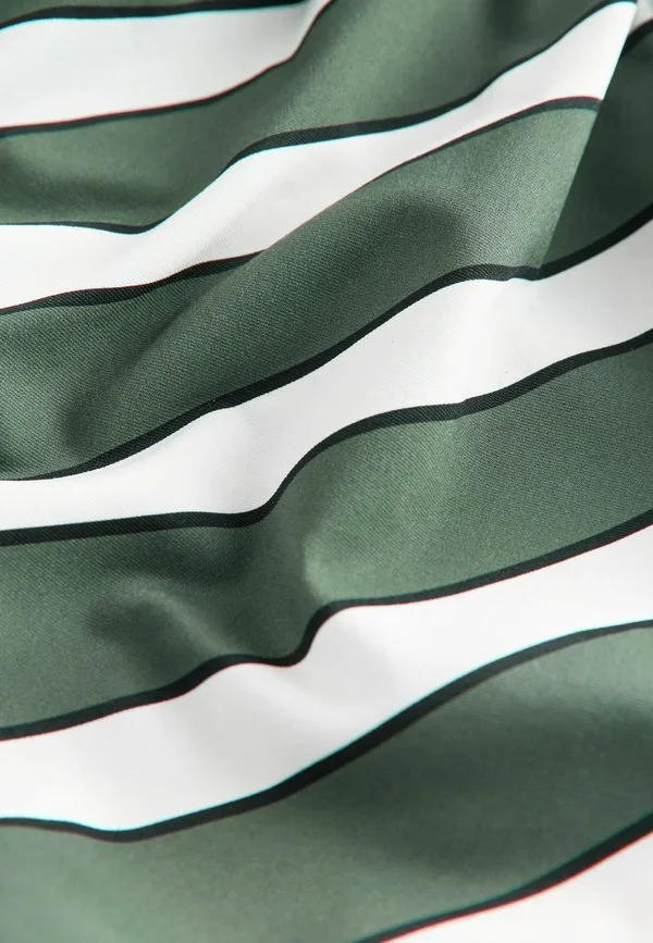 Купальник стандартного кроя с боковыми складками для коррекции фигуры и эффекта утягивания живота. Next, Green Cream Stripe — фото 3