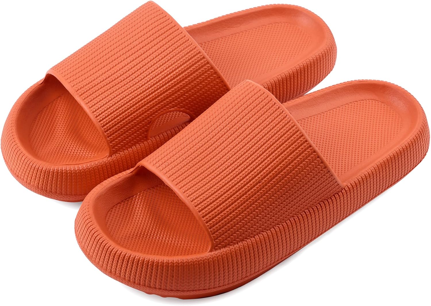 

Тапочки MARCO M KELLY с подушкой для женщин и мужчин, нескользящие шлепанцы для душа, удобные домашние сандалии с толстой подошвой для дома и улицы, оранжевый