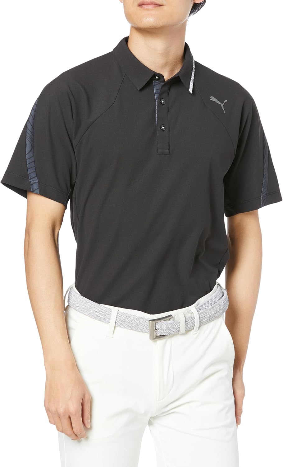 

Футболка-поло PUMA GOLF PF Stretch Combi Neck с коротким рукавом, мужская, 627601, черный