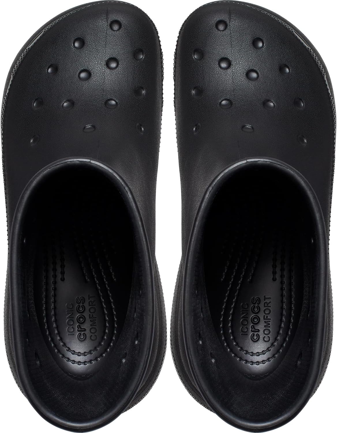 Унисекс резиновые сапоги Crocs Crush на платформе, черные — фото 4