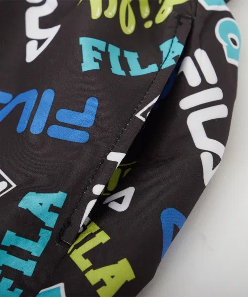 【FILA】Детские шорты для серфинга с принтом по всей поверхности, купальники, модель «амфибия», со встроенной внутренней подкладкой. — фото 3