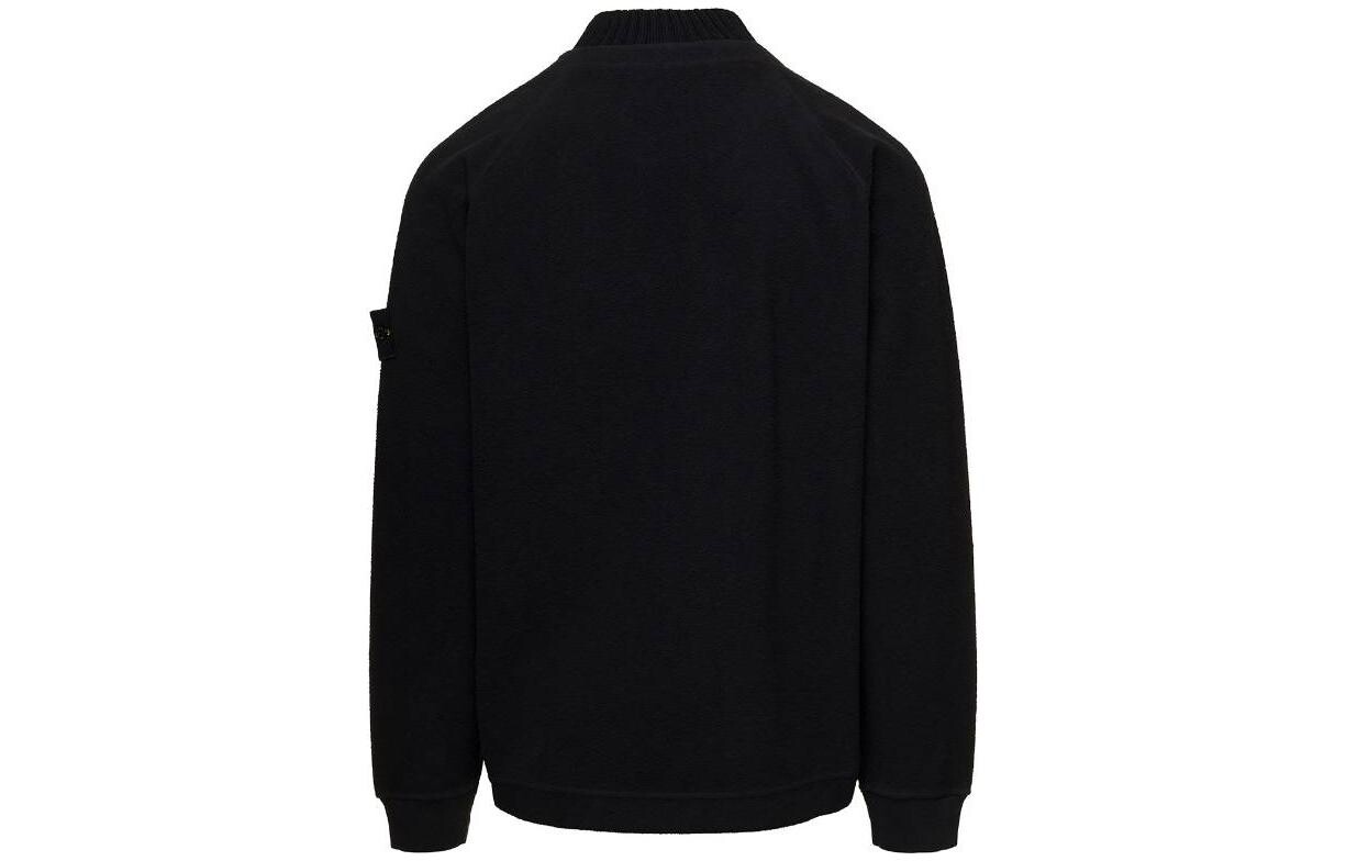 Толстовка мужская Stone Island Compass-badge Mock-neck, черный — фото 2