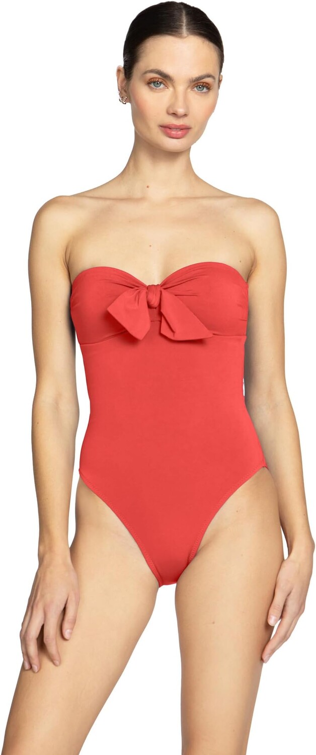 

Купальник Robin Piccone Ava Bandeau One-Piece, цвет Guava