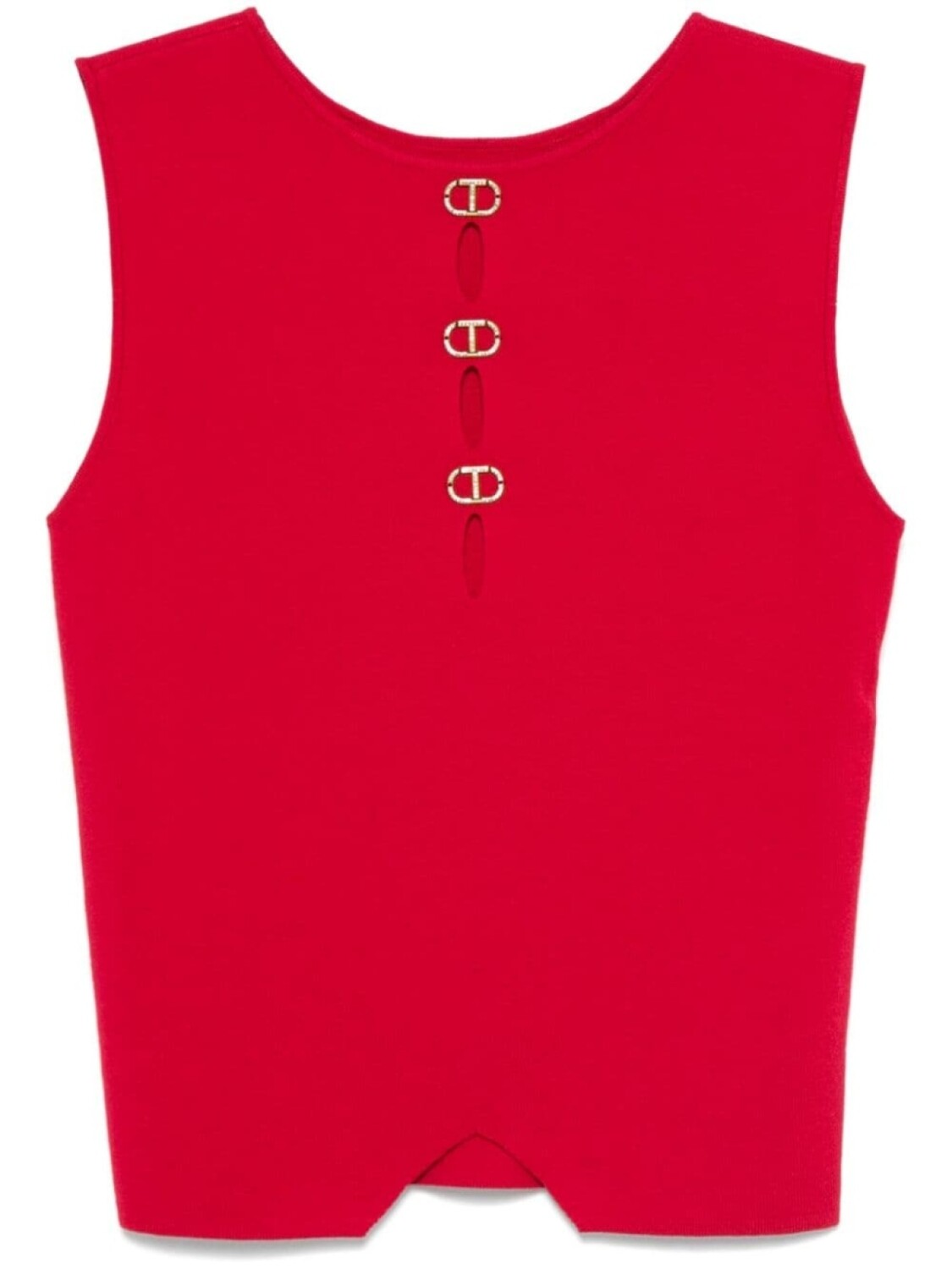 

TWINSET трикотажный топ Oval T, красный