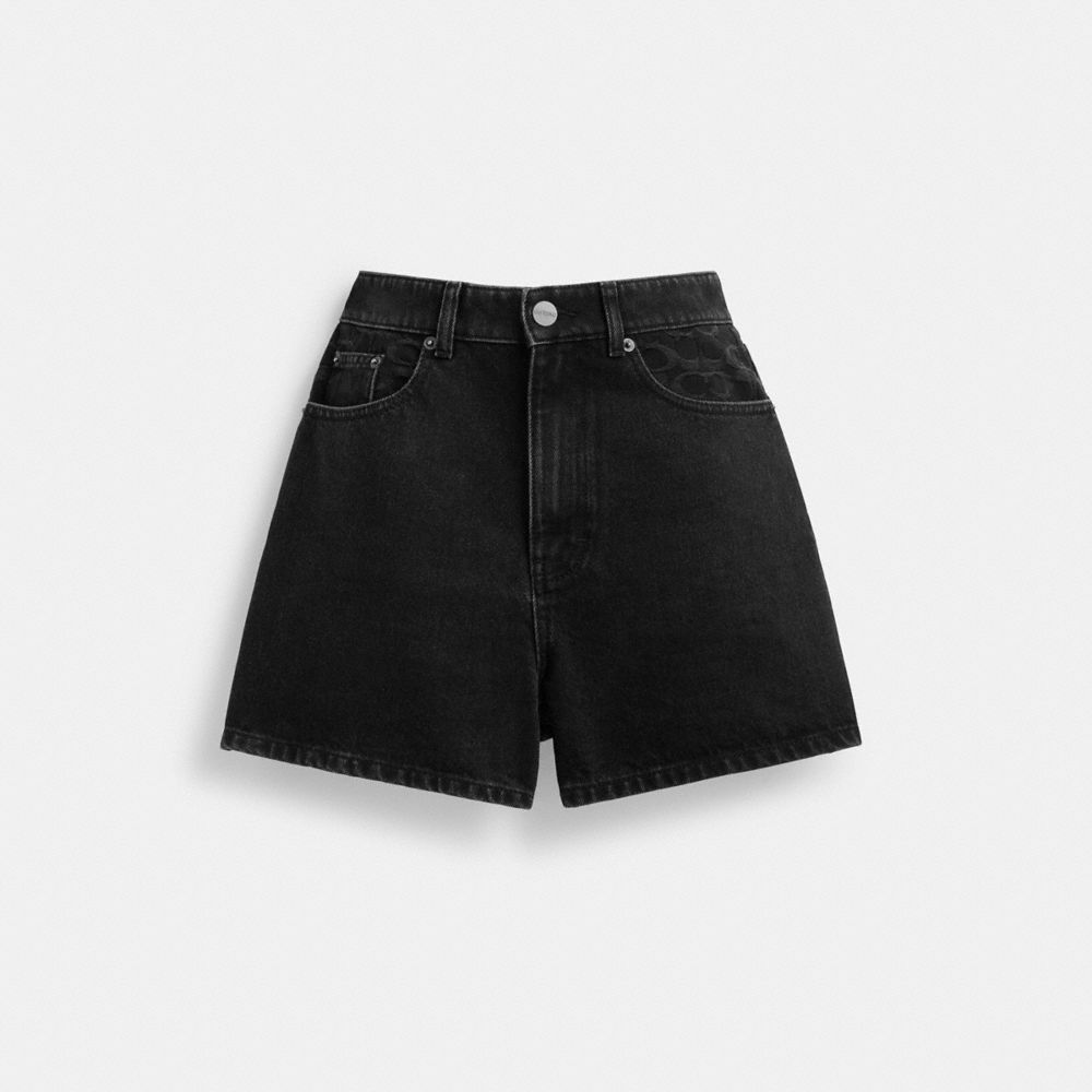 

Шорты Coach Denim Shorts, черный