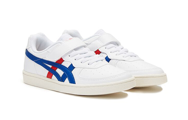 Детские кроссовки для скейтбординга GSM PS Low-top белые/синие/красные Onitsuka Tiger — фото 3