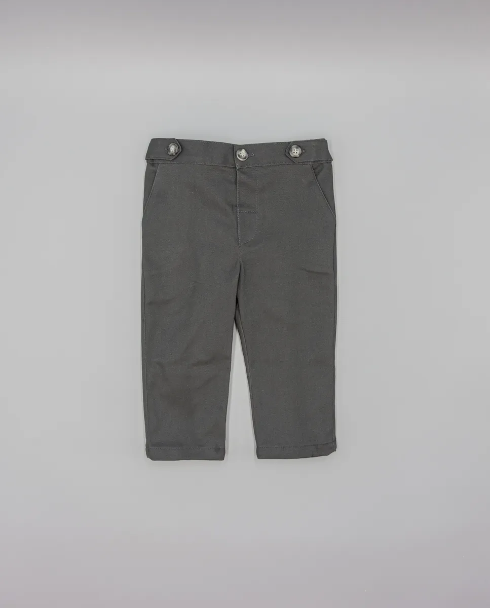 

Брюки для малыша из саржи с пуговицами Fina Ejerique, серый