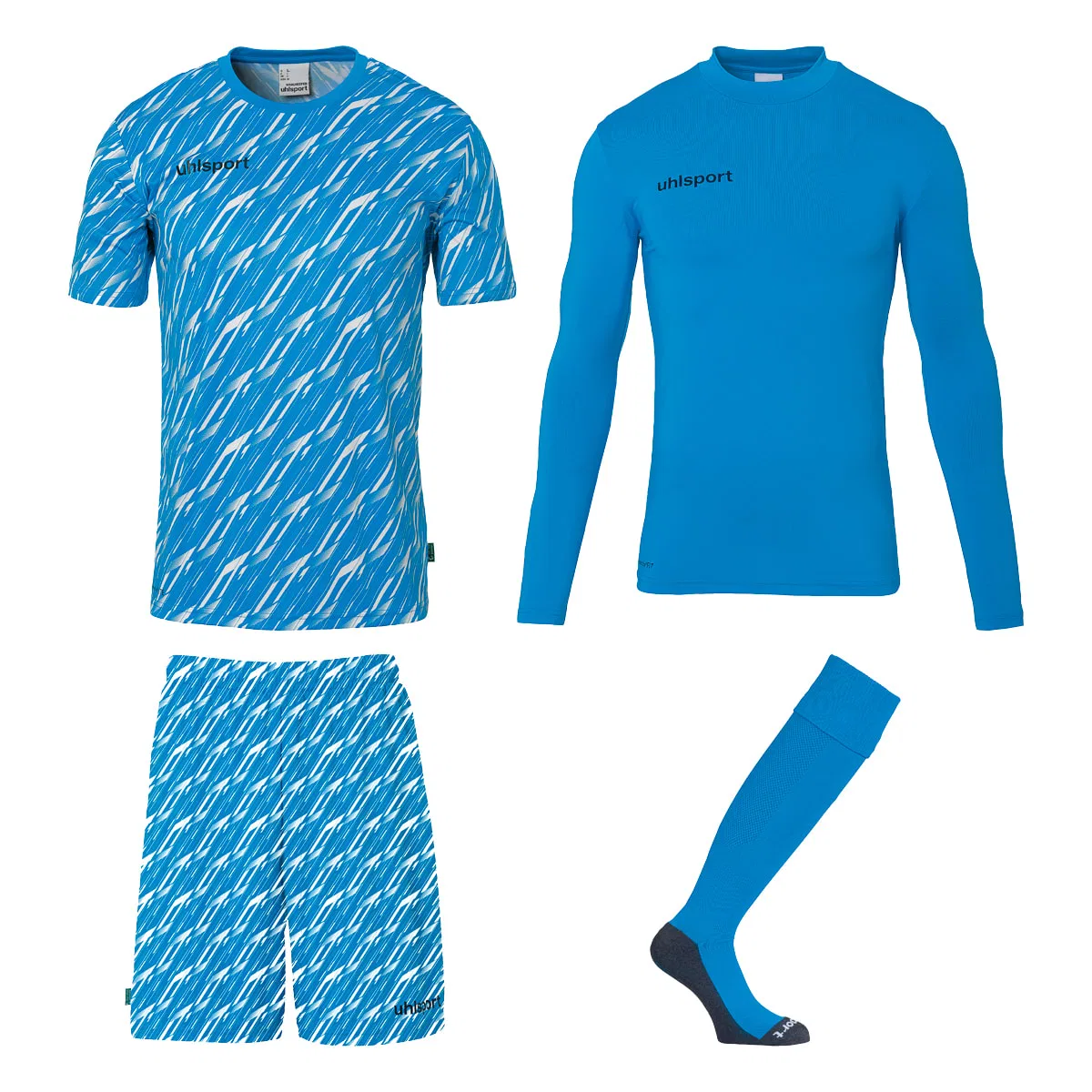 Футболка функциональная Uhlsport, голубой/белый
