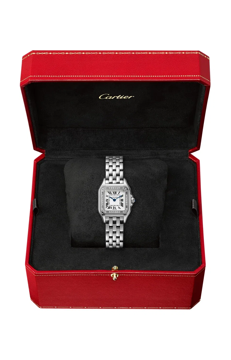 PANTHÈRE DE CARTIER - малая модель, сталь, бриллианты - W4PN0007, серебряный — фото 2