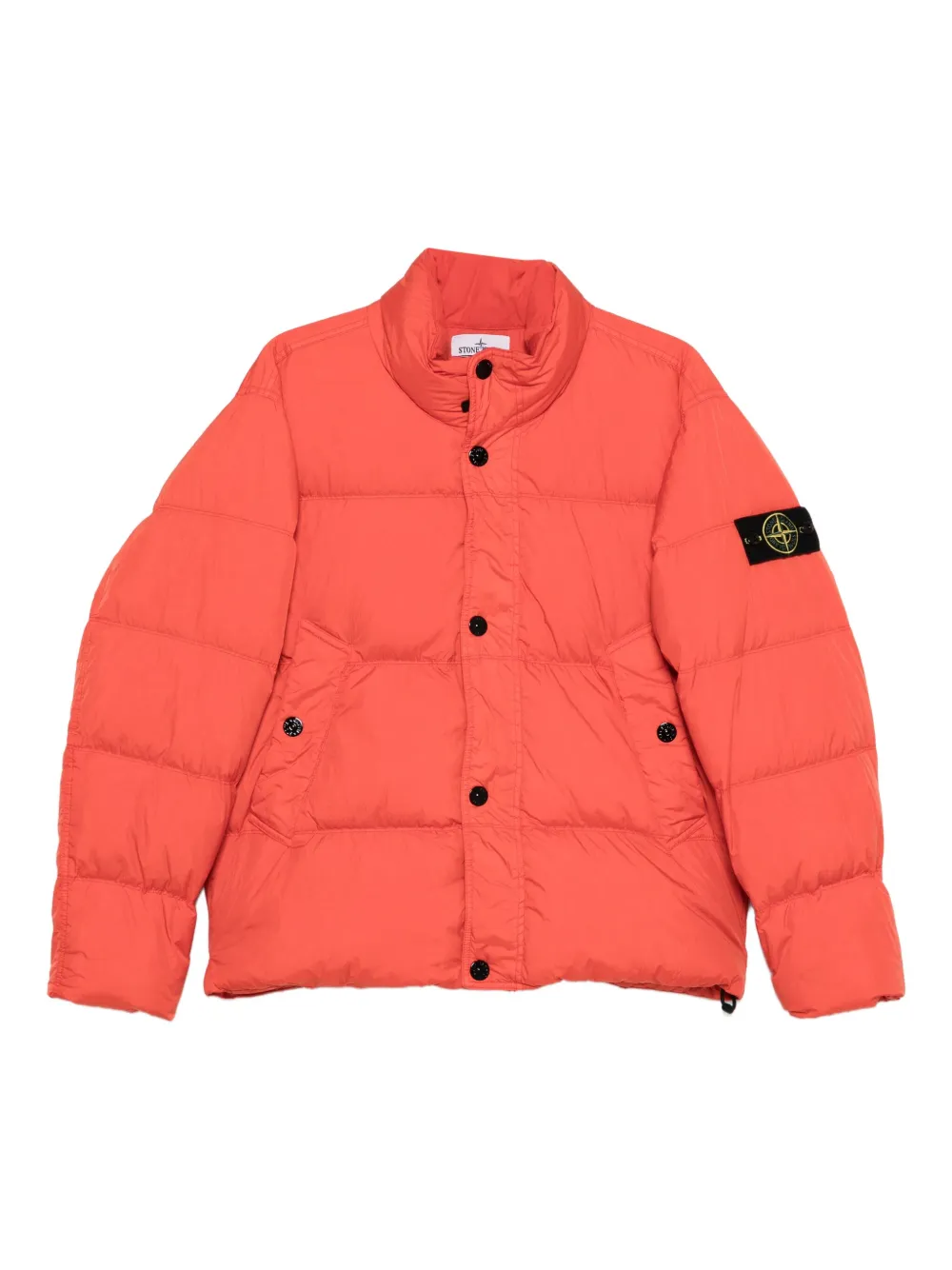 

Бомбер-пуховик Stone Island, оранжевый
