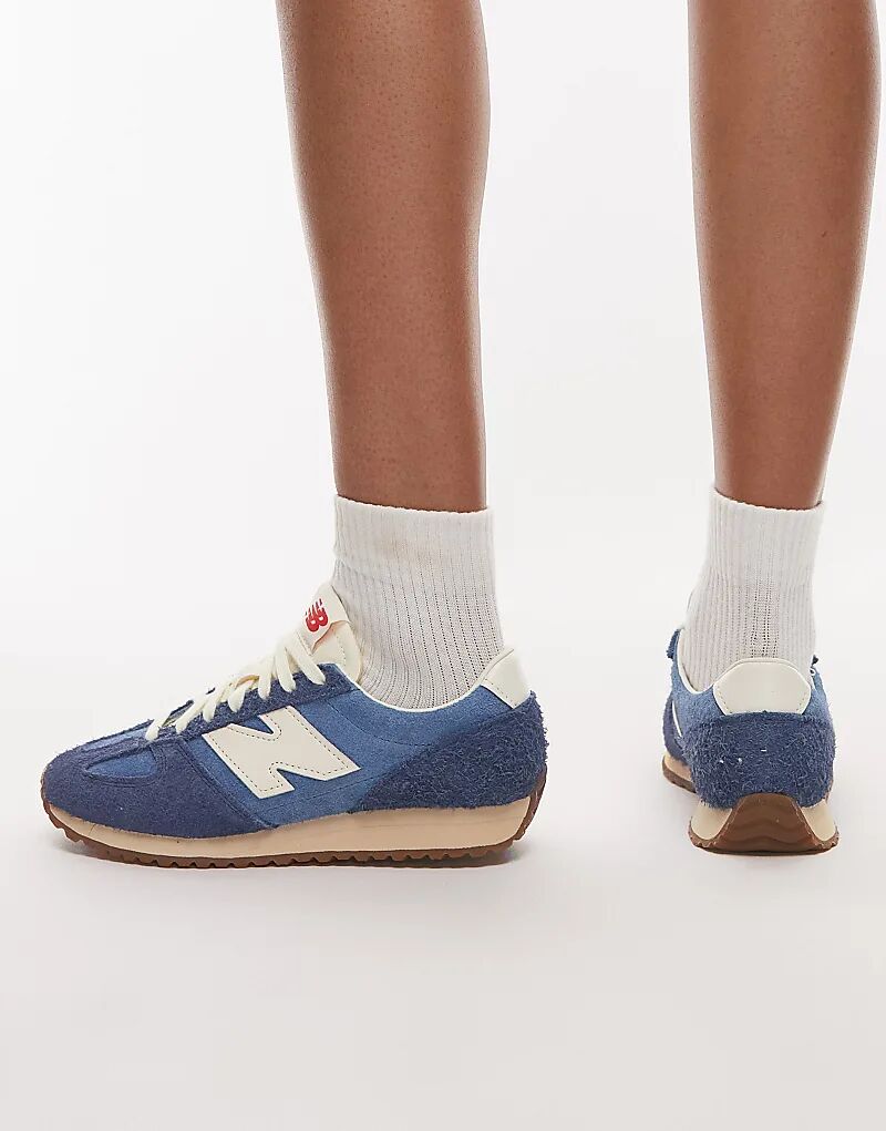 Кроссовки унисекс New Balance 471 с резиновой подошвой синего цвета — фото 4