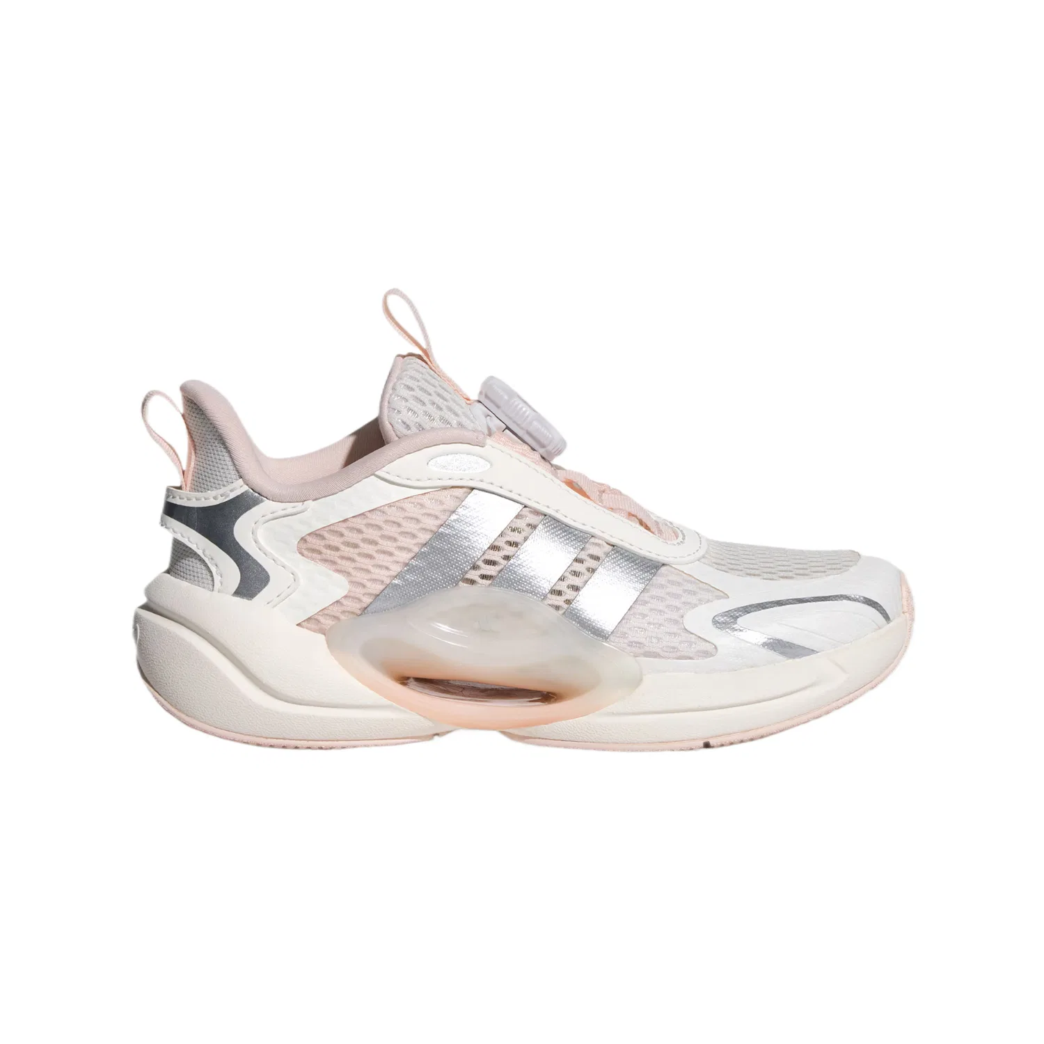 Кроссовки детские из искусственной кожи и текстиля Low top Adidas, Bright White/Metallic Silver/Wonder Quartz — фото 3