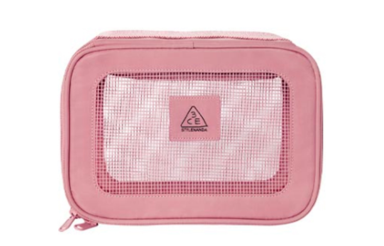 

3CE Розовый бежевый дорожная косметичка Black/Pink Beige