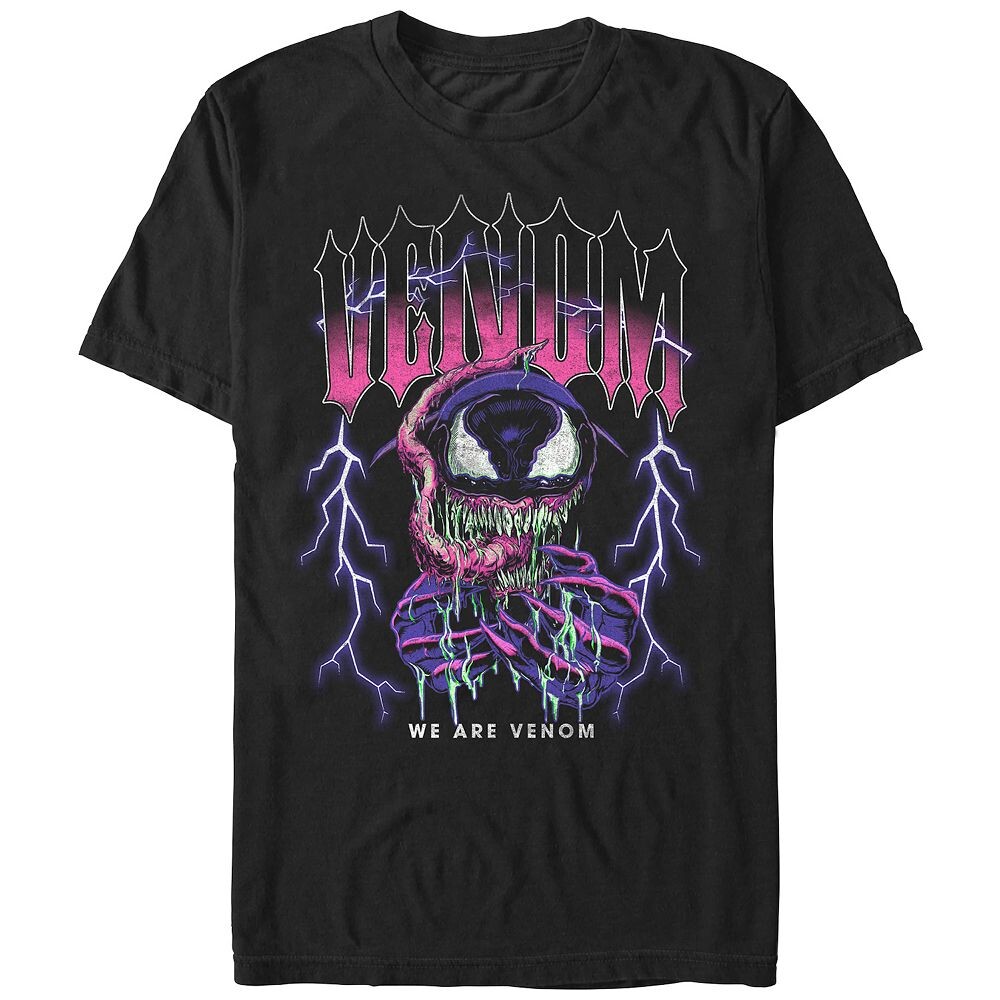 

Мужская футболка с рисунком Человека-паука Lightning Venom Licensed Character, черный