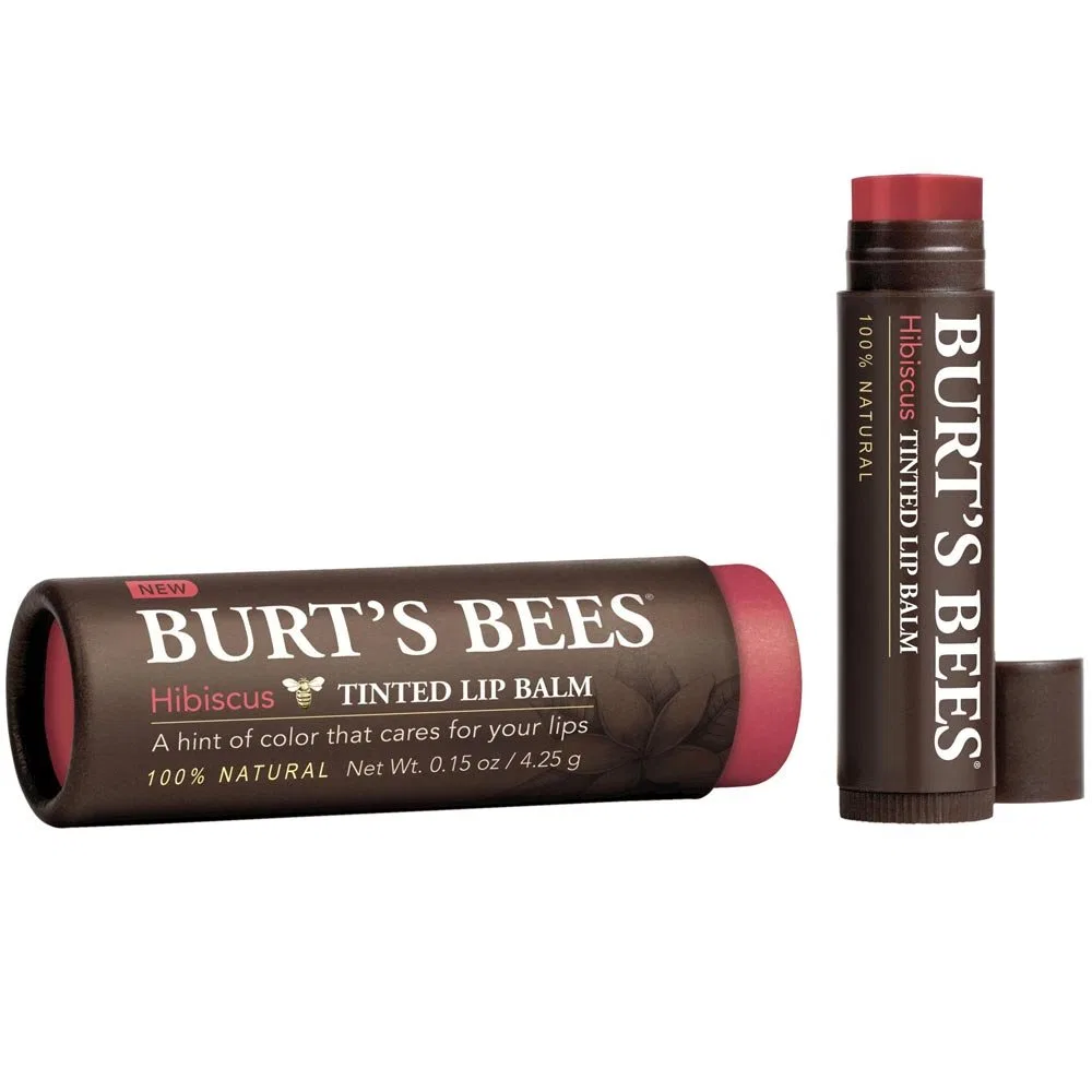 100% натуральный оттеночный бальзам для губ «Hibiscus» от Burt's Bees Burt'S Bees