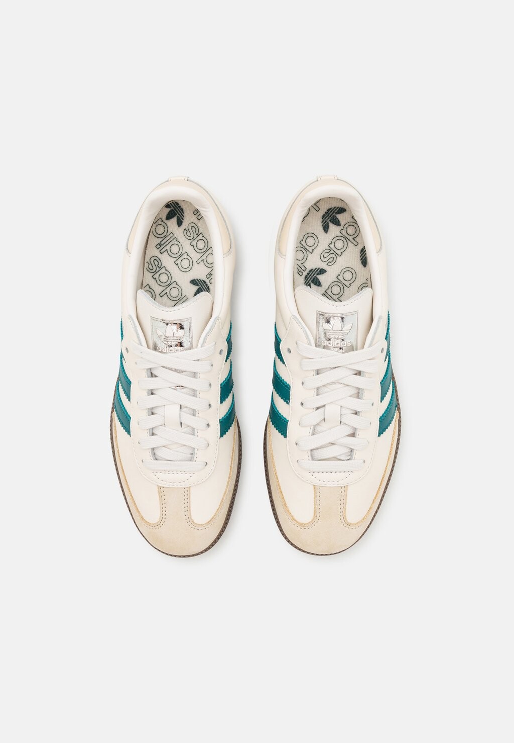 Кроссовки на шнуровке SAMBA OG W adidas, кремовый