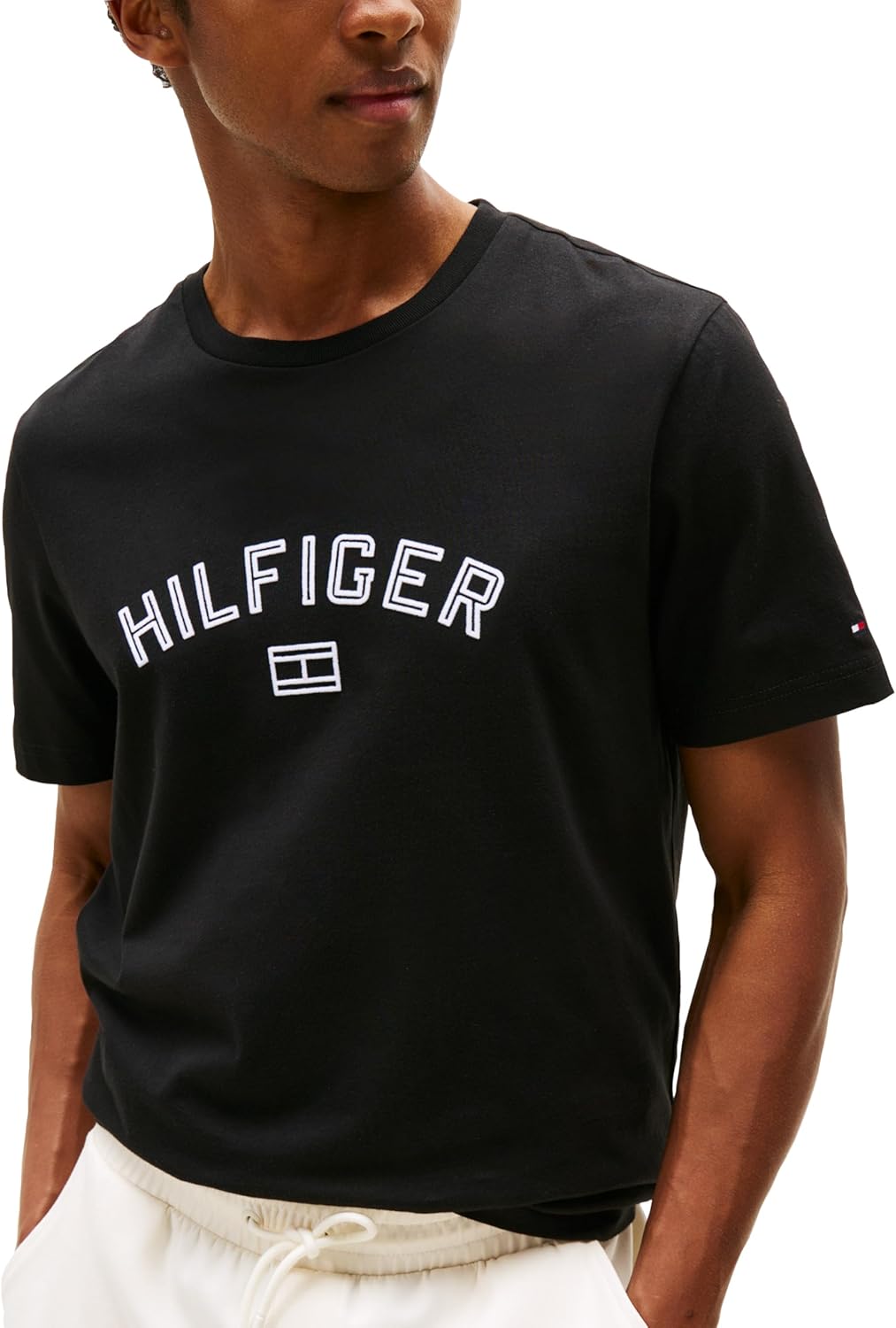 Футболка Tommy Hilfiger Short Sleeve Cotton Graphic with Hilfiger Logo, черный — фото 2