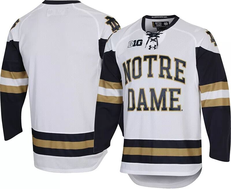 

Мужская белая хоккейная майка Under Armour Notre Dame Fighting Irish White Реплика