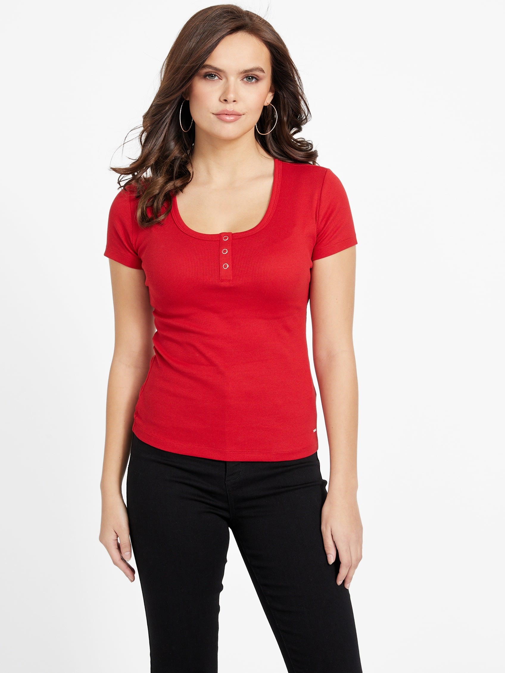

Дениз Топ Guess Factory, цвет rugby red