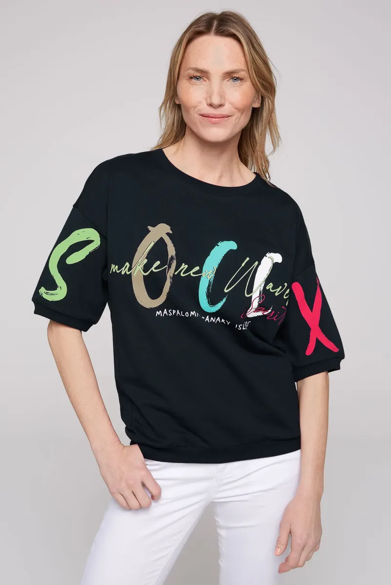 

Свитер SOCCX с добавлением эластана, синий