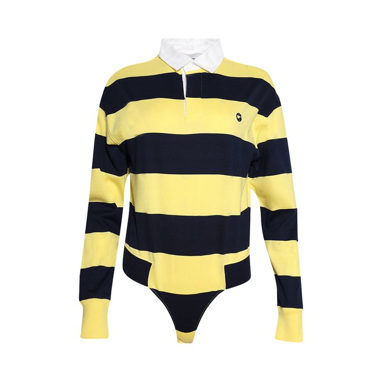 

Поло Coperni Logo Embroidered Striped Polo Bodysuit 'Yellow/Blue', желтый