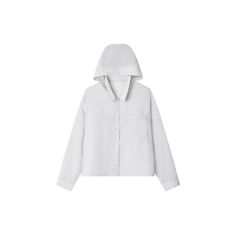 

Ветровка короткая Muji с капюшоном, бежевый