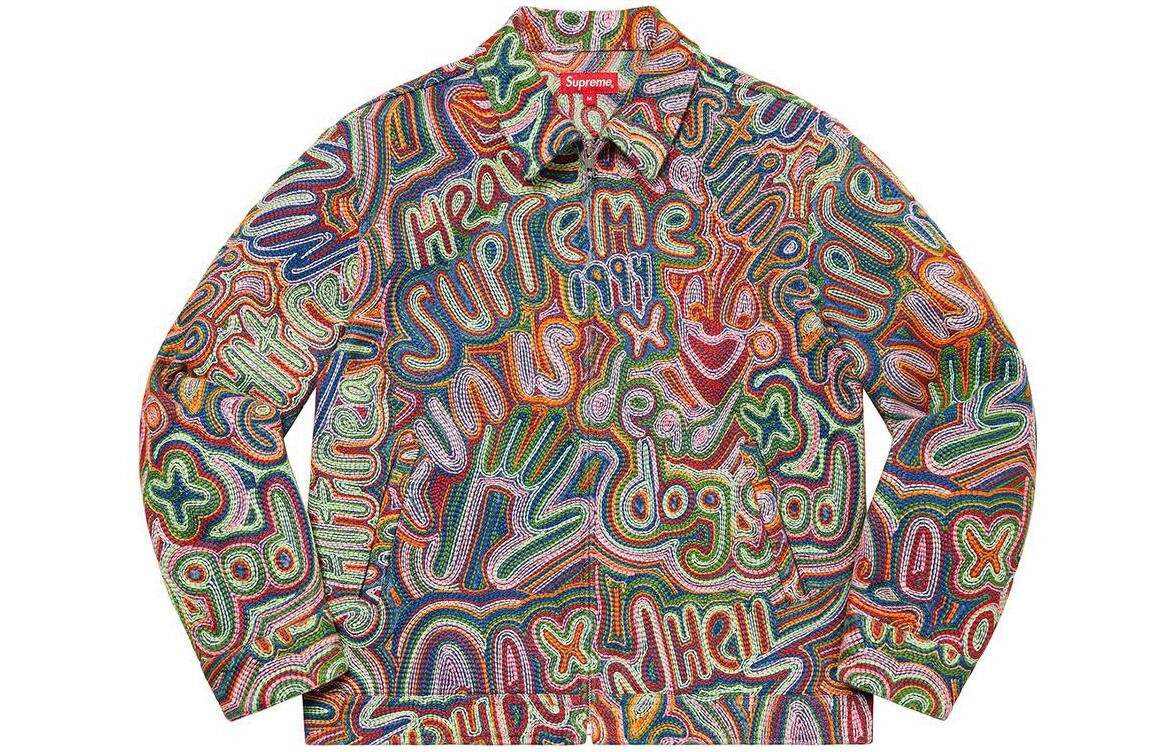 

Куртка Supreme Chainstitch, черный / белый
