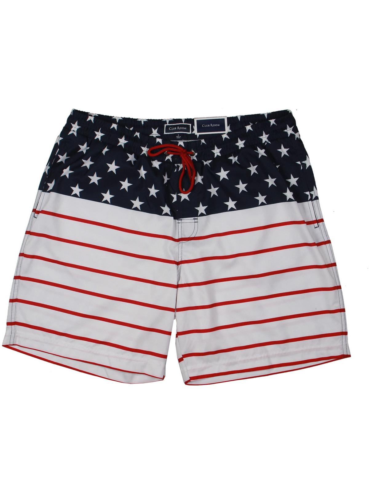 

Плавки мужские Americana 7' Inseam Club Room, цвет bright white combo