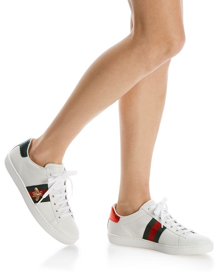 Женские кроссовки с вышивкой Gucci Ace Gucci — фото 2