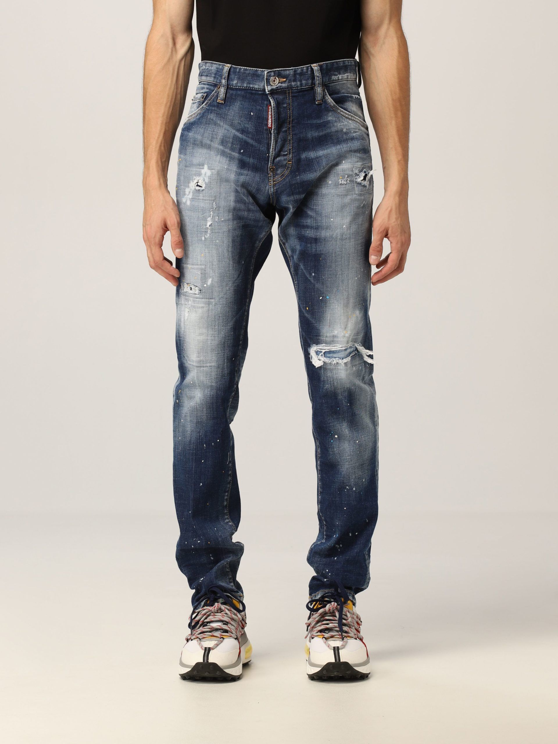 

Синие хлопковые мужские джинсы Dsquared2