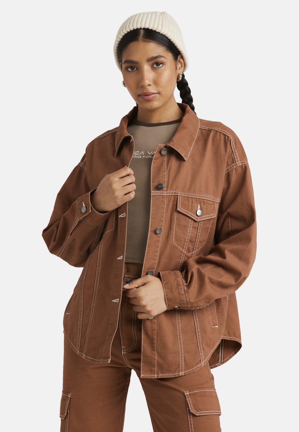 

Джинсовая куртка RVCA, бежевый