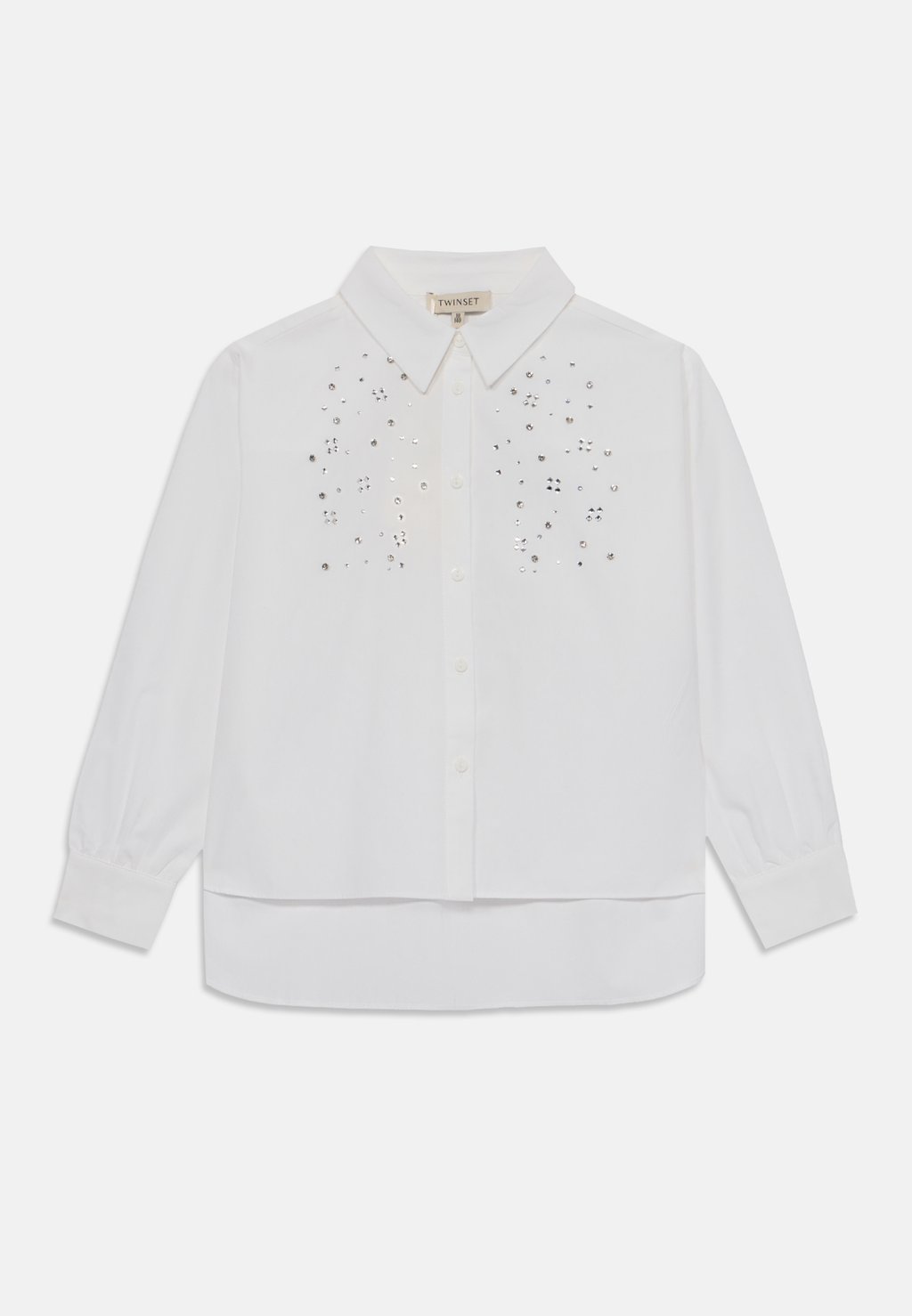 

Рубашка MAXI CAMICIA CON APPLICAZIONI TWINSET, белый