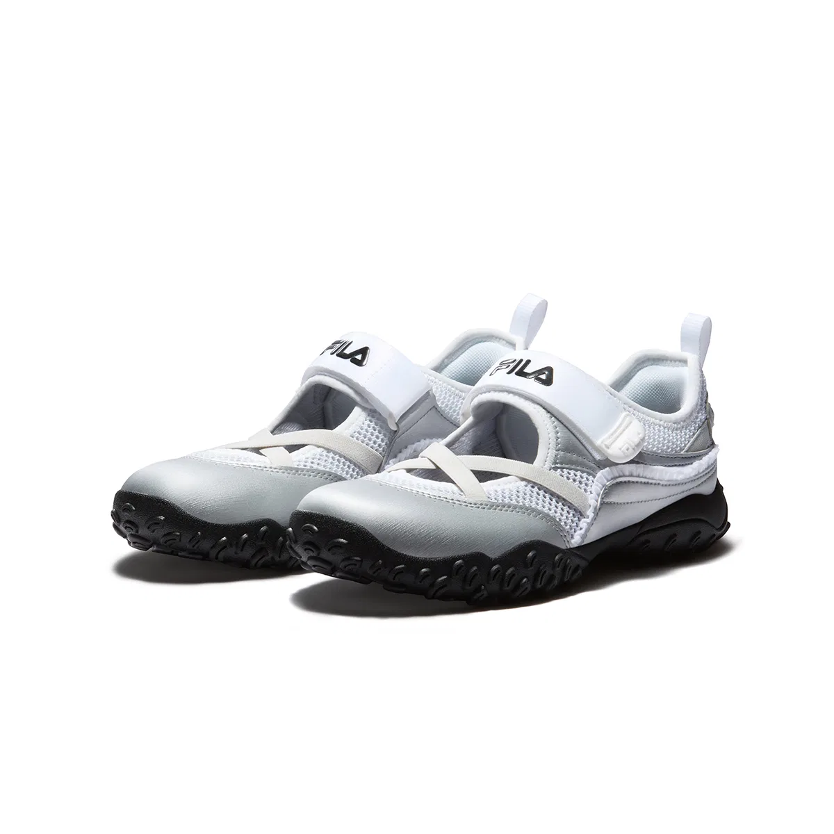 Сандалии FSW из искусственной кожи и текстиля FILA White/Space Silver детские FILA KIDS — фото 4