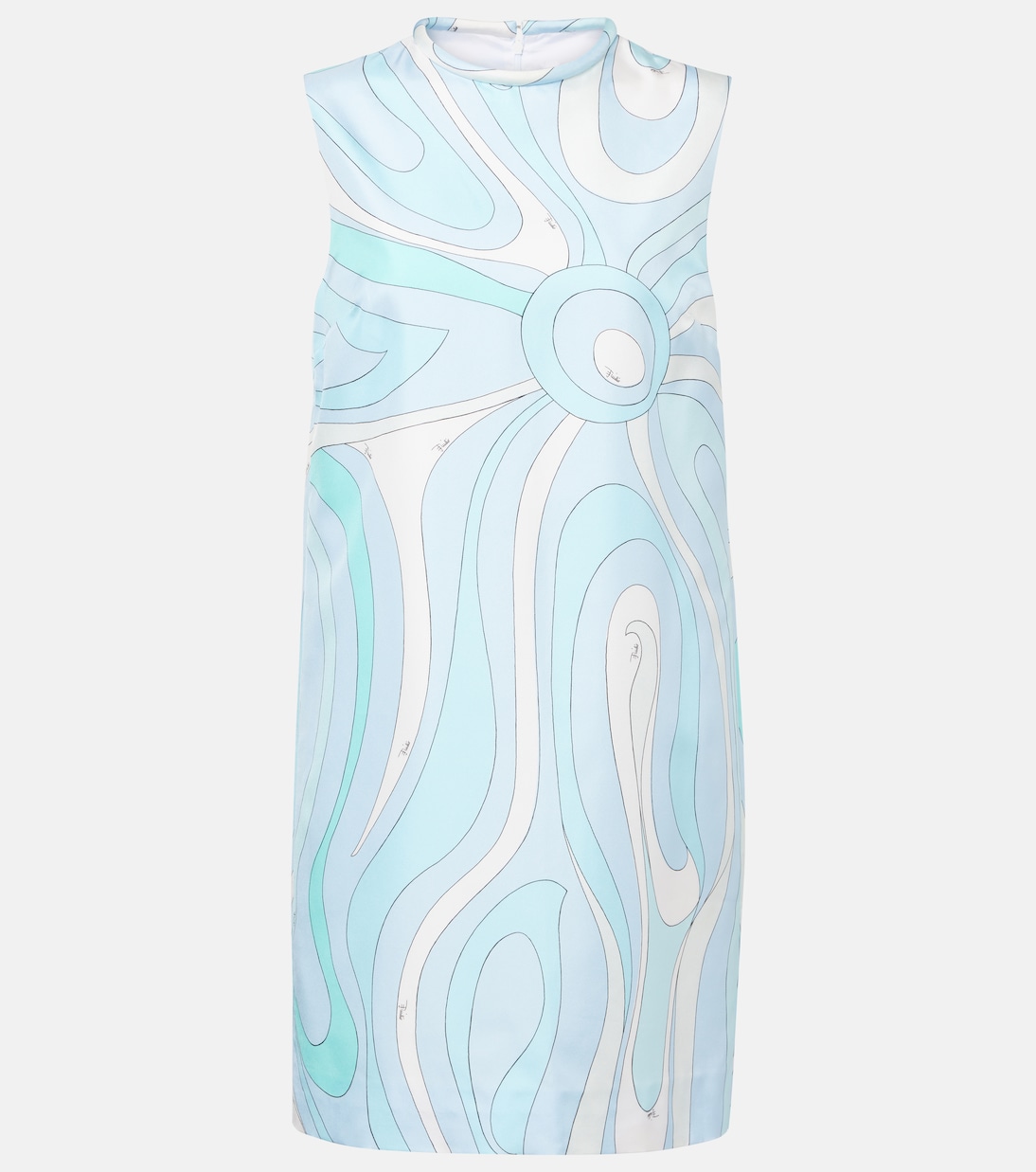

Марморовый шёлковый минидресс Pucci, Aqua Marmo