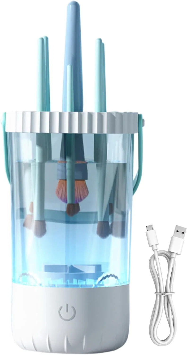 Автоматический очиститель кистей для макияжа, USB, белый