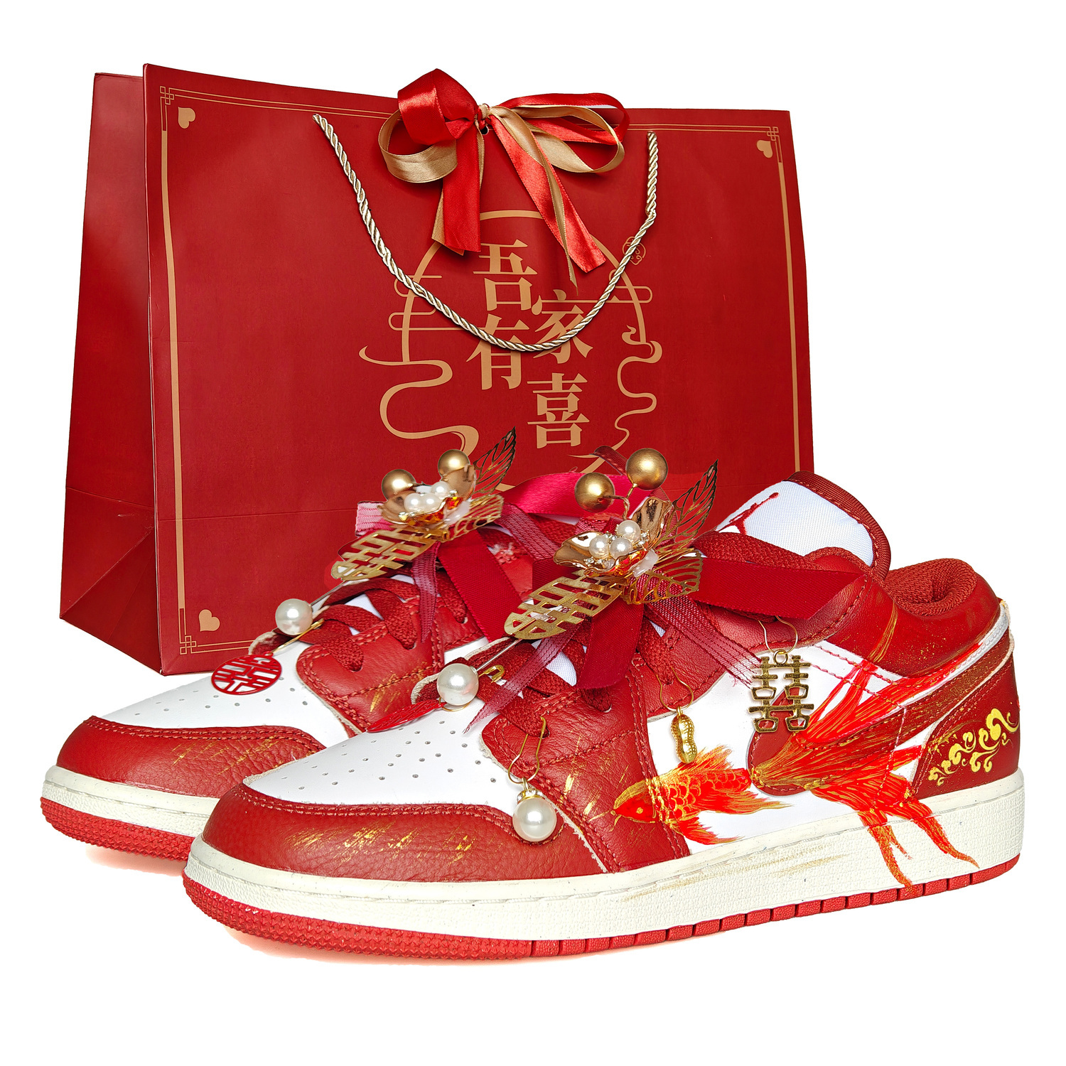 

Jordan Кроссовки Air 1 баскетбольные женские red