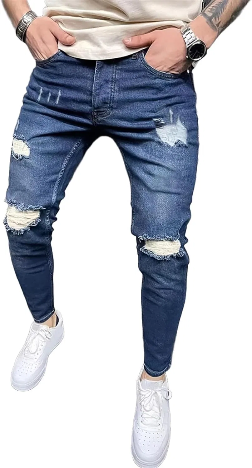 Джинсы Athletic-Fit Straight Leg, синий — фото 3