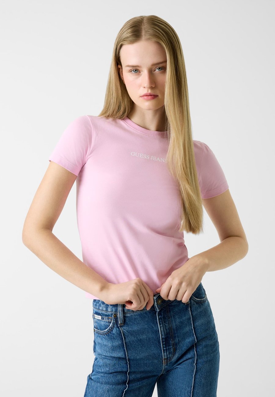 

Футболка Guess Jeans SLIM LOGO EMB, Hellrose/Light Pink, Розовый, Футболка Guess Jeans SLIM LOGO EMB, Hellrose/Light Pink