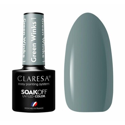 

Claresa Гибридный лак для ногтей Soak Off Green Winks 5 г