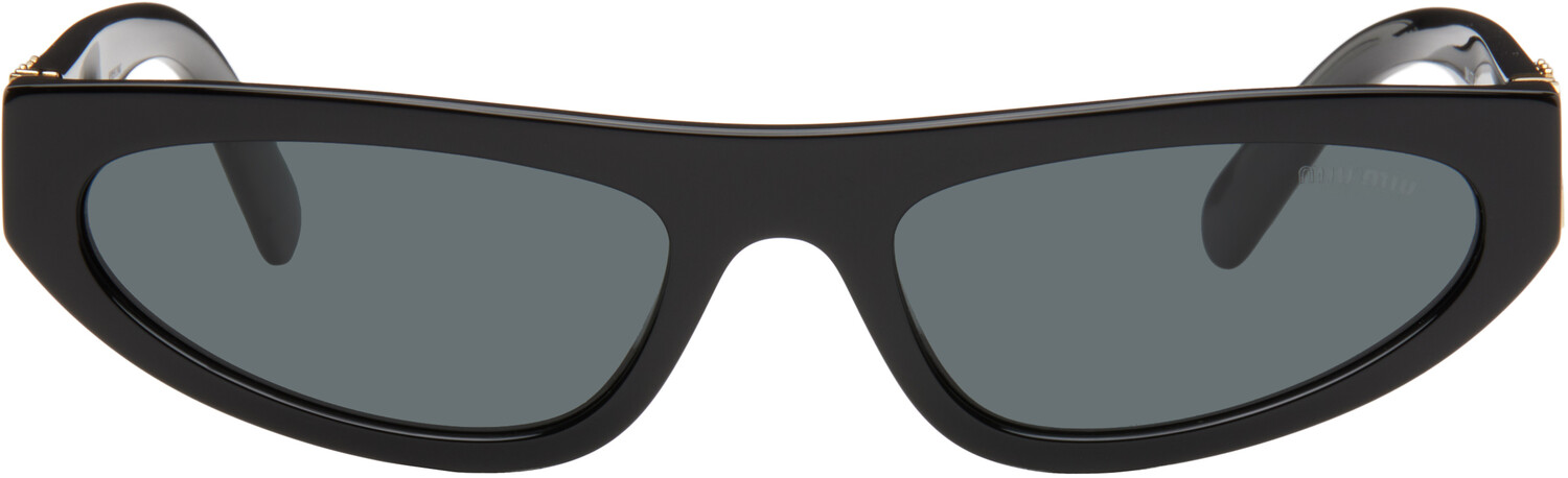 

Солнцезащитные очки «кошачий глаз» из ацетата Miu Miu Eyewear, черный