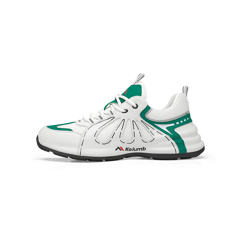 

Kolumb Колумб мужские спортивные кэжуал кеды низкие бело-зеленые, цвет White Green