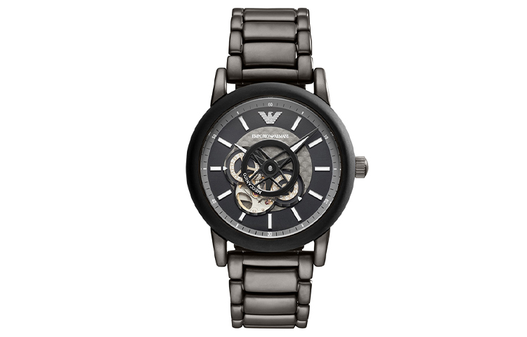 

EMPORIO ARMANI Часы Wrist Watch Automatic Mechanical Movement Stainless Steel Strap Black Dial Men's Watch AR60010, Black Dial