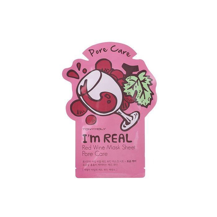 

Маска для лица I'm Red Wine Mask Sheet Pore Care Mascarilla Facial Poros Tonymoly, 21 gr