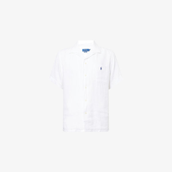 

Рубашка льняная Polo Ralph Lauren с отложным воротником, белый