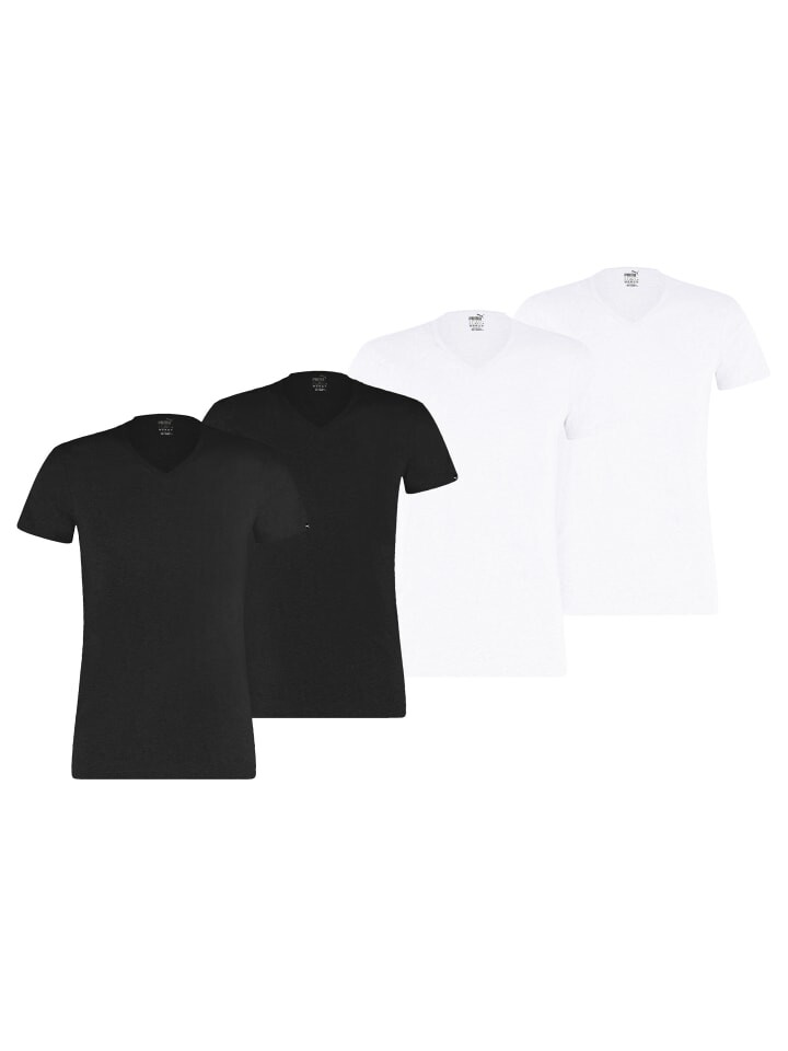 

Футболка Puma 4er Pack, черный/белый