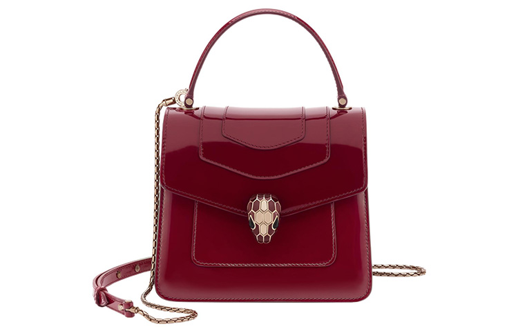 

BVLGARI Сумка Serpenti Forever из телячьей кожи с головой змеи
