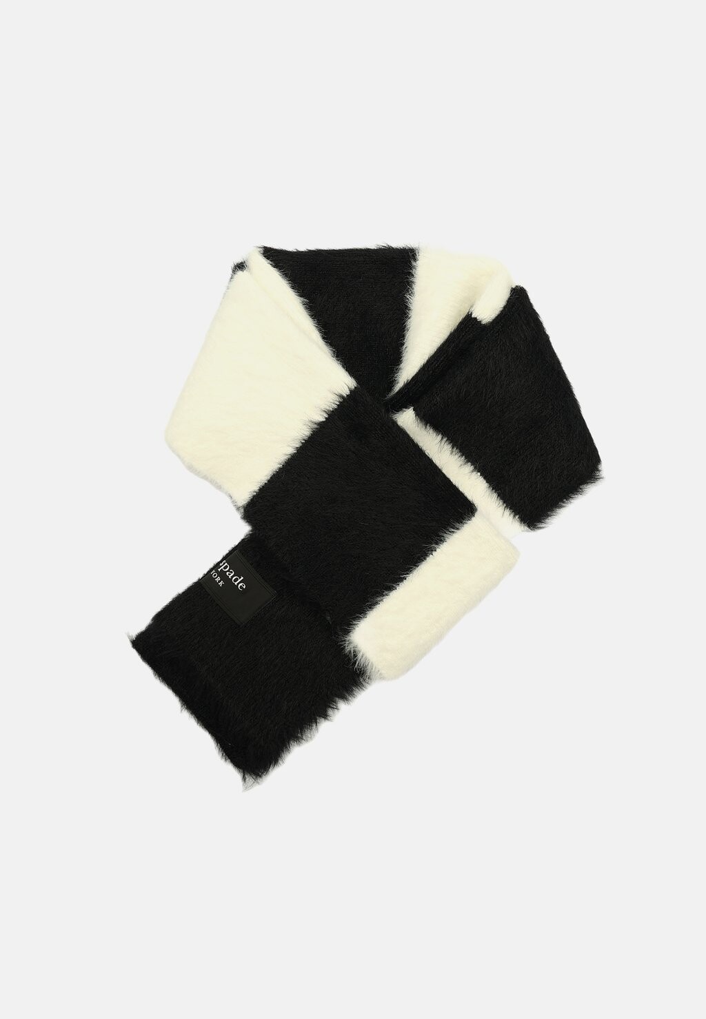 

Шарф AWNING STRIPE FUZZY kate spade new york, черный