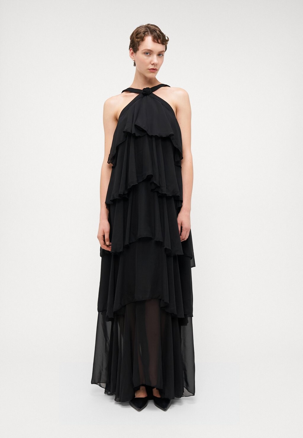 

Одежда для особых случаев VMFELICIA RUFFLE MAXI DRESS Vero Moda Tall, черный