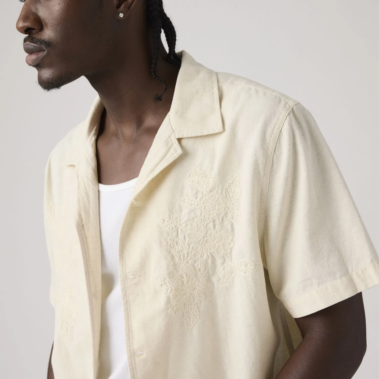 Рубашка из хлопка и льна Sunset Camp Levi's, White — фото 2