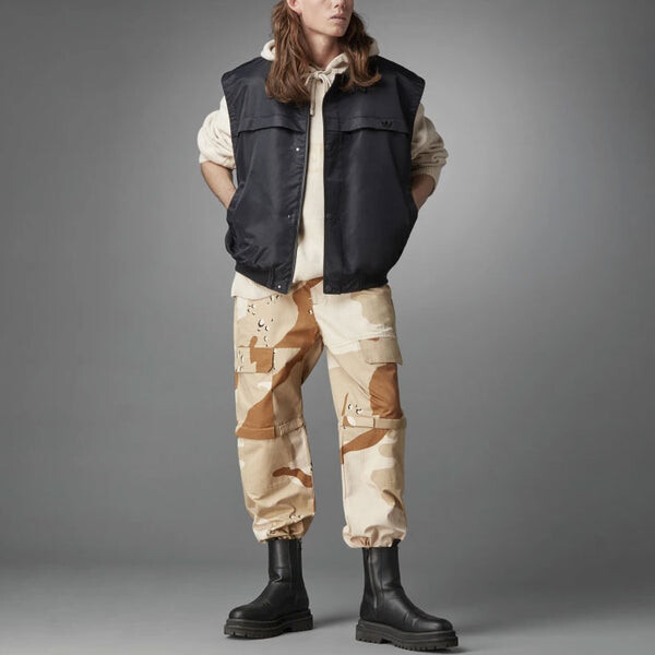 Брюки originals blue version series cotton camouflage cargo casual pants khaki Adidas, хаки — фото 4